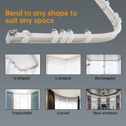 Bendable Ceiling Curtain Track Room Divider Curtain and Track