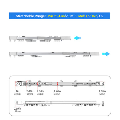 Rail de rideau intelligent 