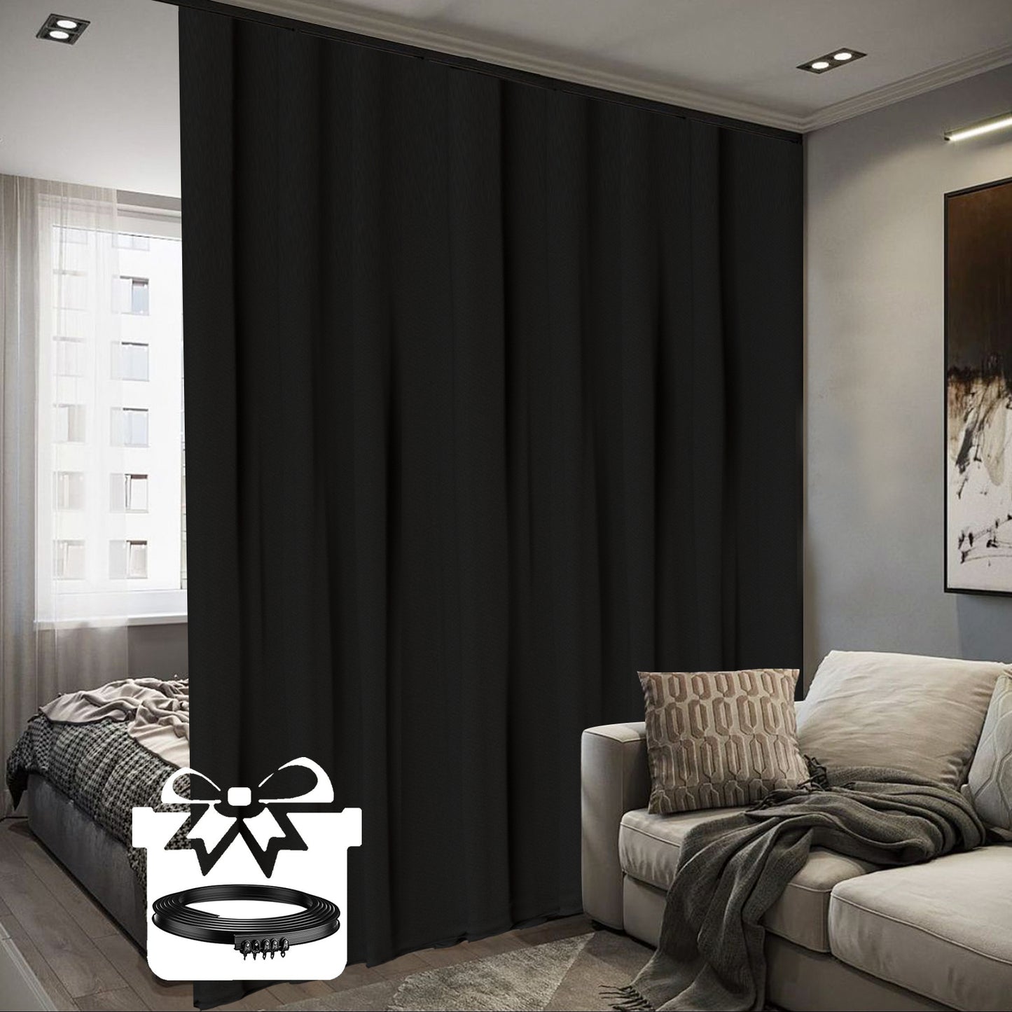 Room Divider Curtain and Track