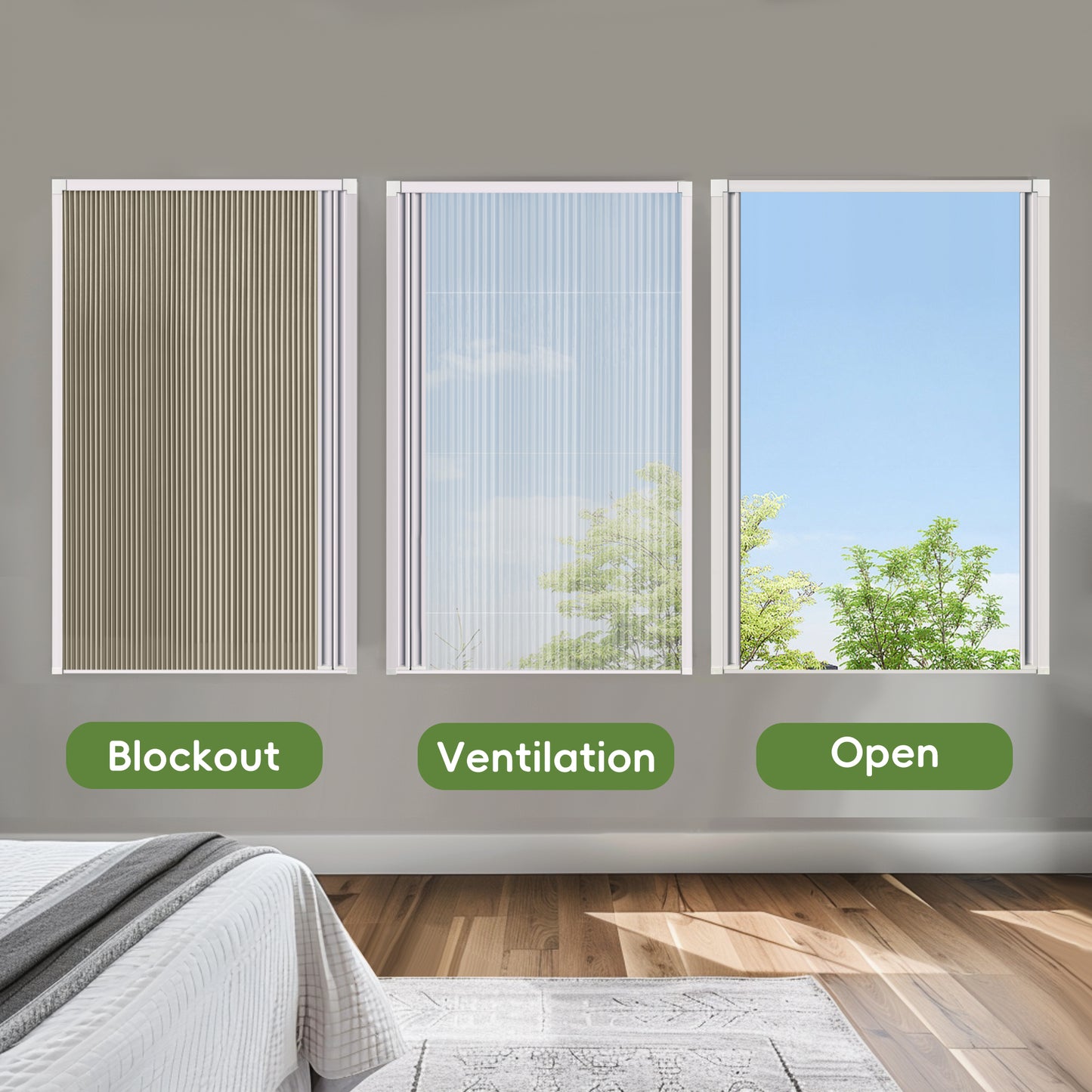 Two-in-One Cellular Shades & Window Screen