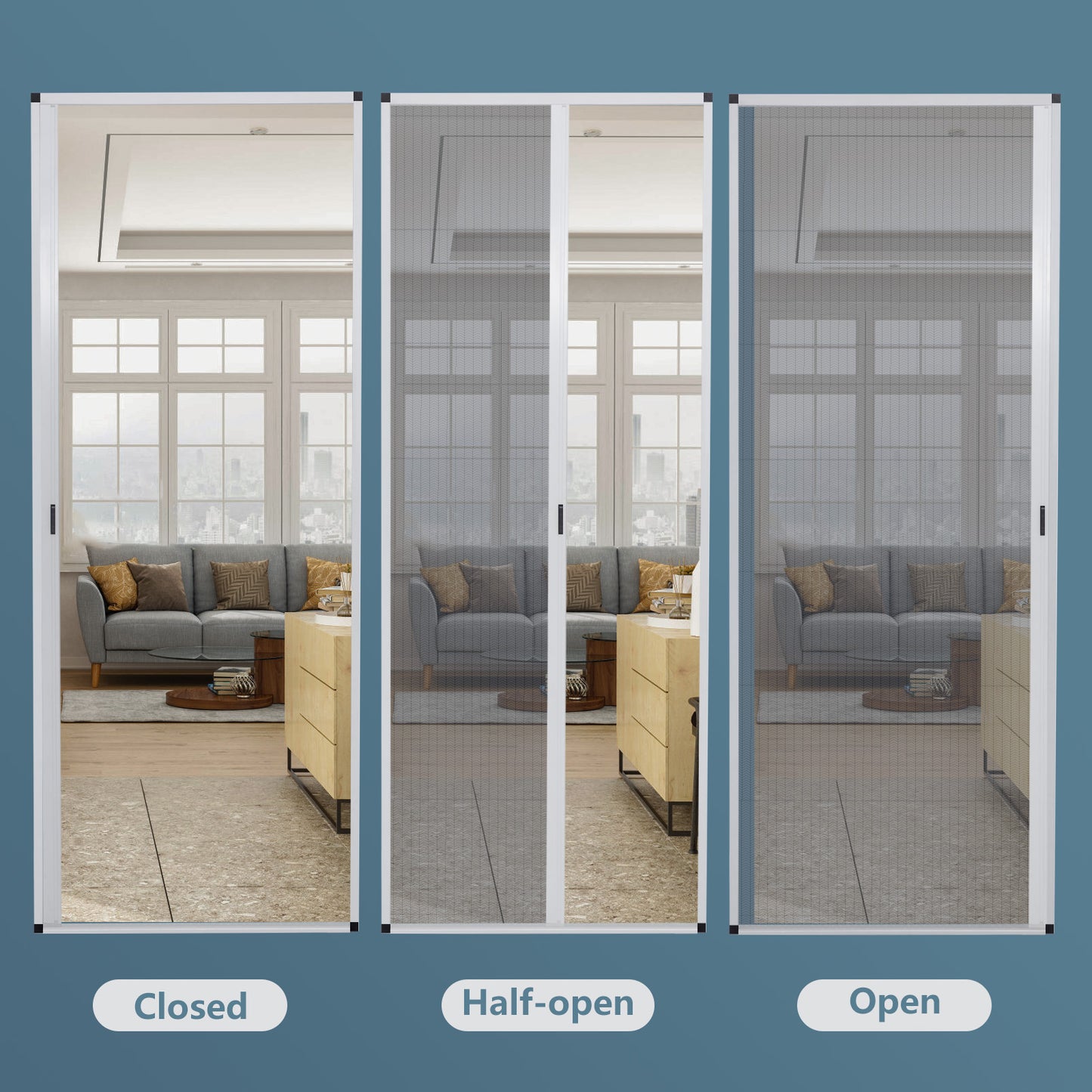 Retractable Screen Door（0.471in Low Track）