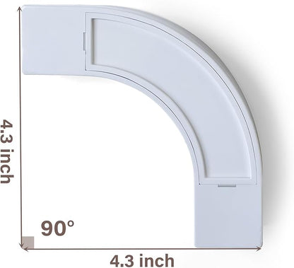 90° Curved Connectors for Track Curtains Ceiling Mount/Wall Mount