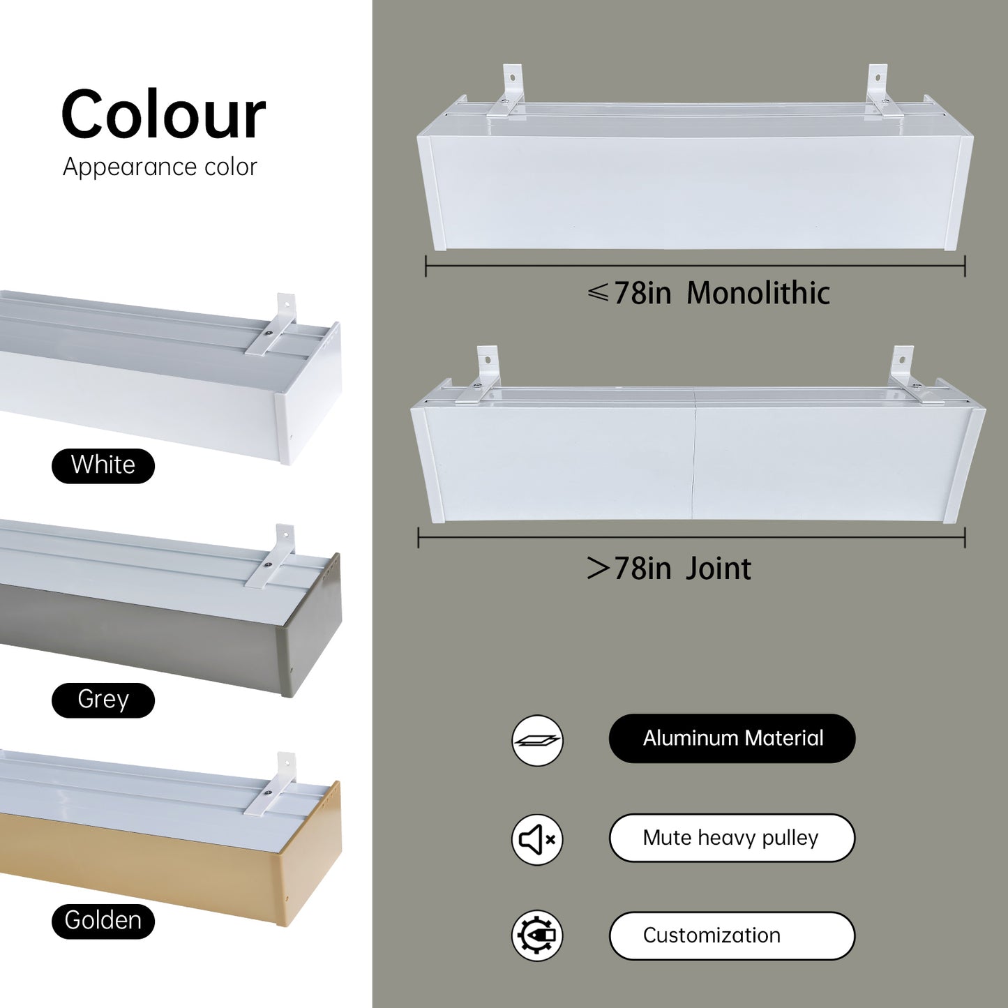 Double Curtain Track Box