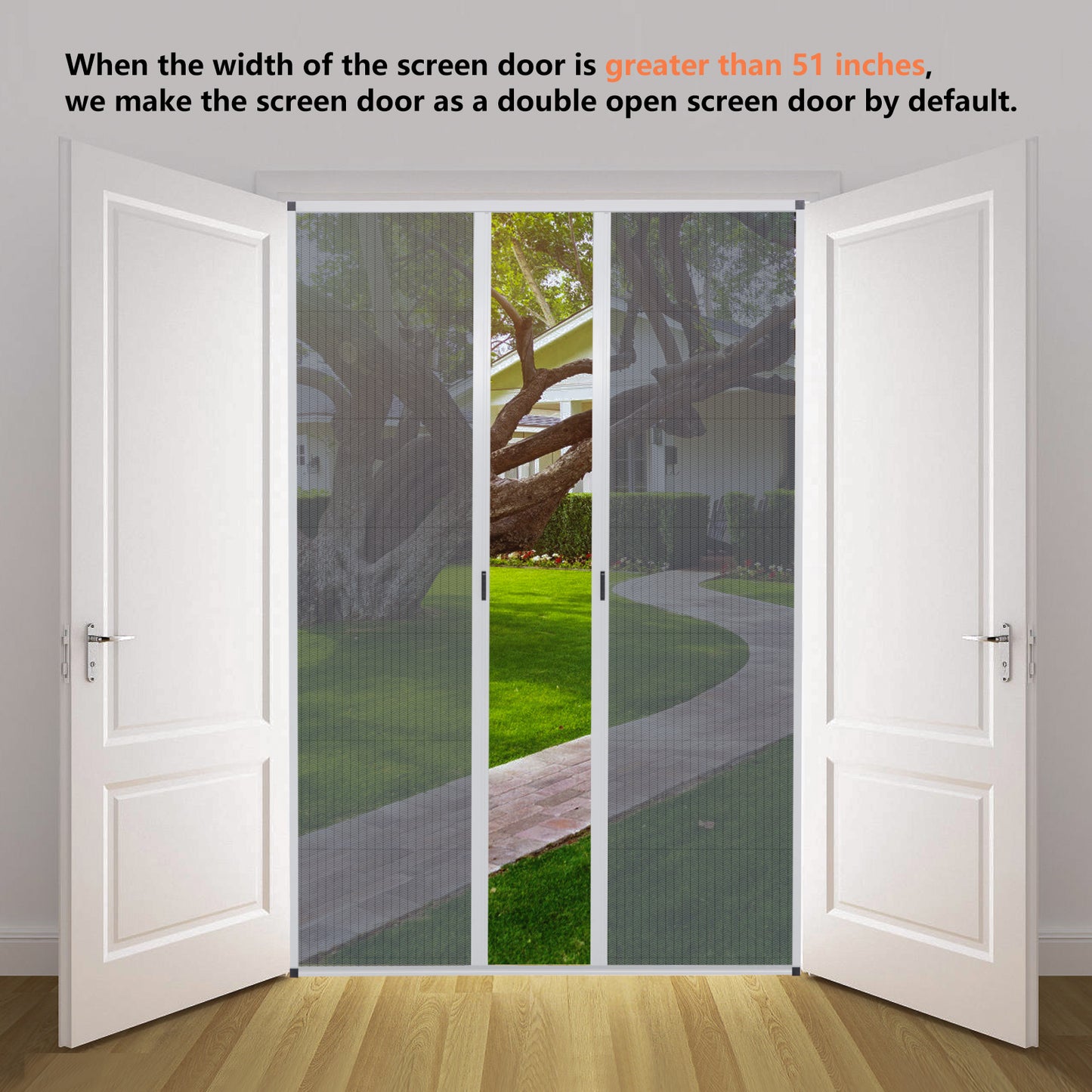 Retractable Screen Door（0.471in Low Track）