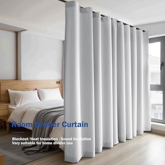 Room Divider Blackout Curtain Total Privacy Thermal Insulated Curtains