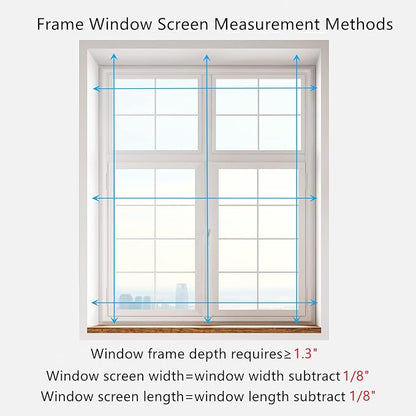 Window Screen, Skylight Frame Replacement Adjustable Assembled Mosquito Fiberglass Retractable Custom Windows Screen