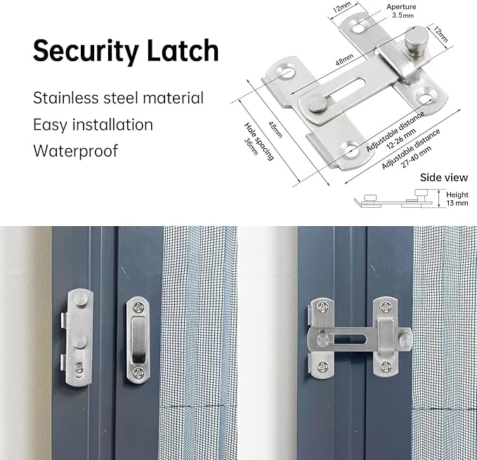 Stainless Steel Simple Door Bolt