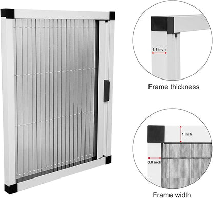 Window Screen, Skylight Frame Replacement Adjustable Assembled Mosquito Fiberglass Retractable Custom Windows Screen