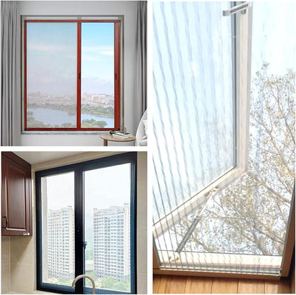 Window Screen, Skylight Frame Replacement Adjustable Assembled Mosquito Fiberglass Retractable Custom Windows Screen