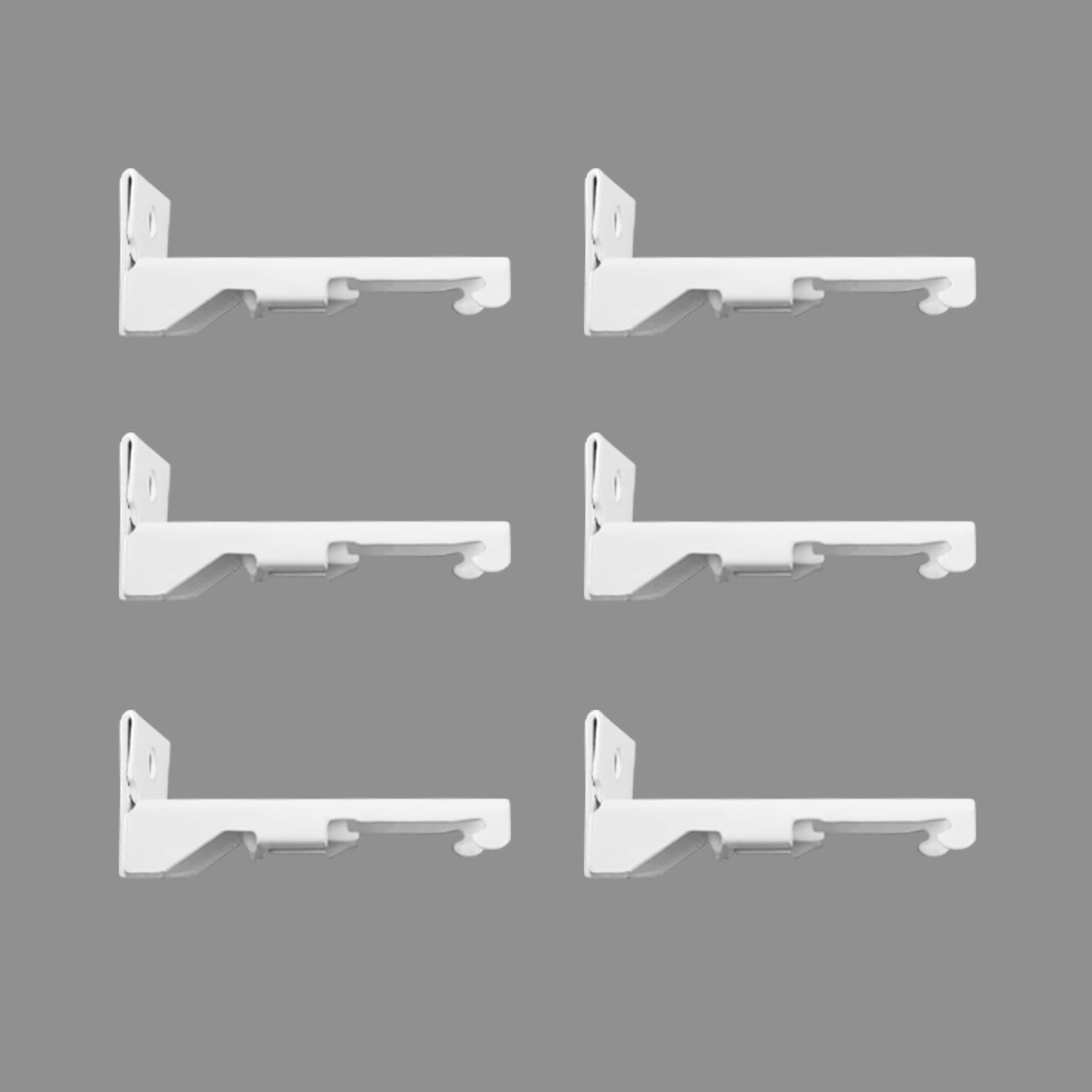 Wall Mount Brackets for Curtain Track (6 PCS)