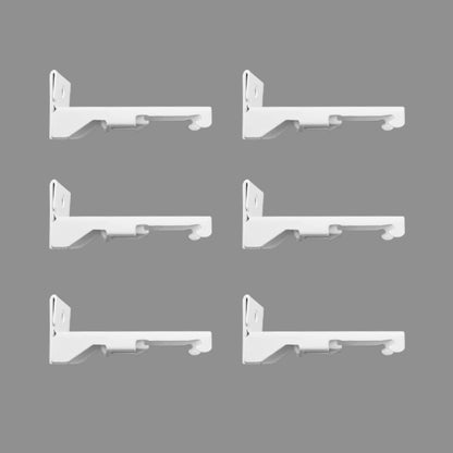 Wall Mount Brackets for Curtain Track (6 PCS)