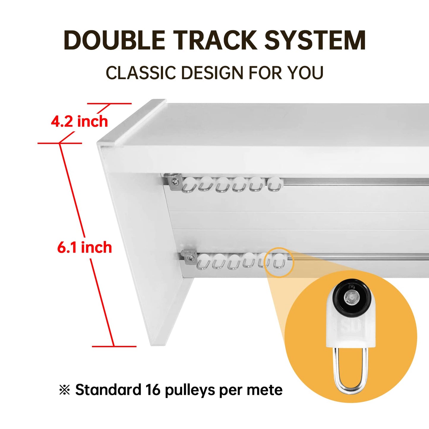 Double Curtain Track Box