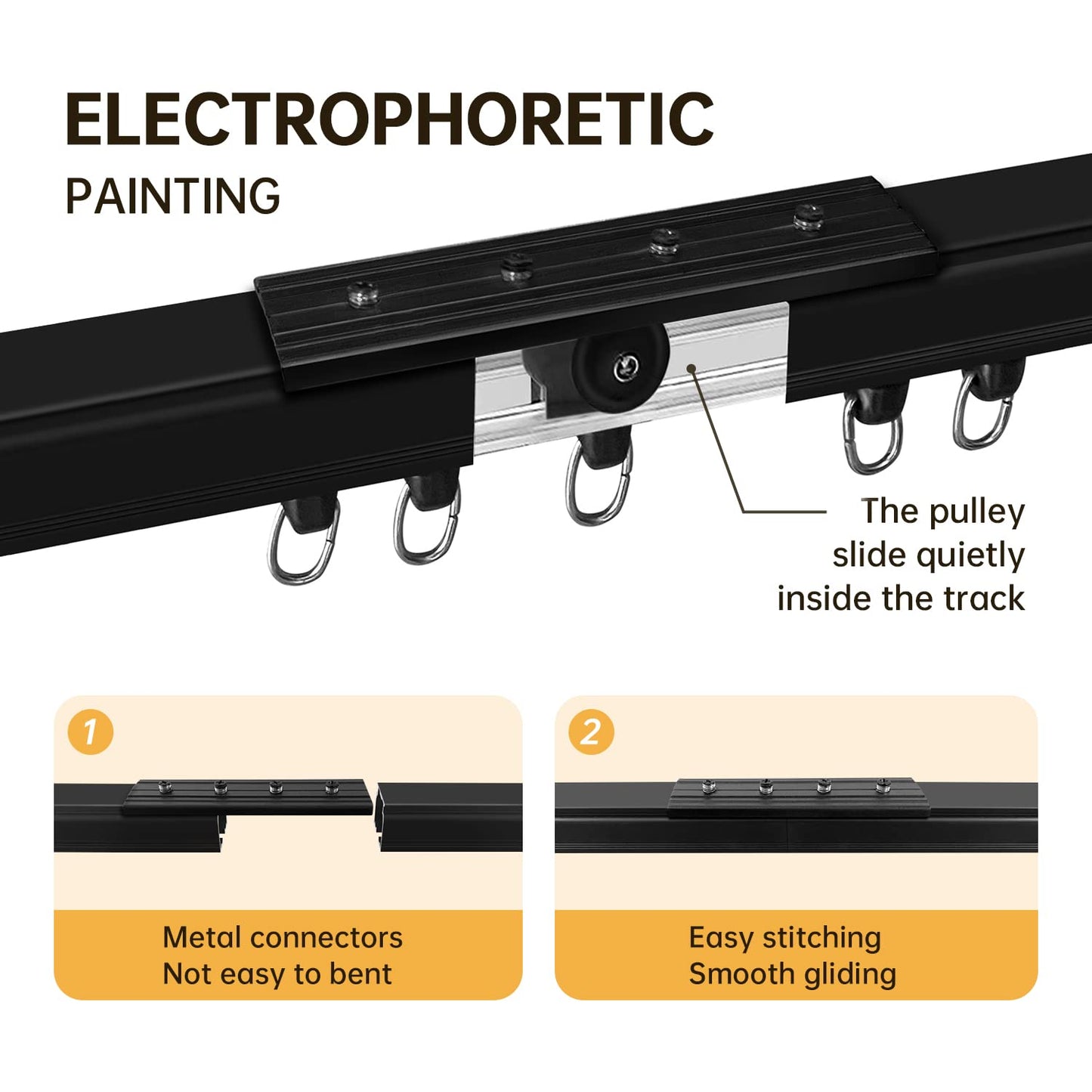 Ceiling or Wall Curtain Track