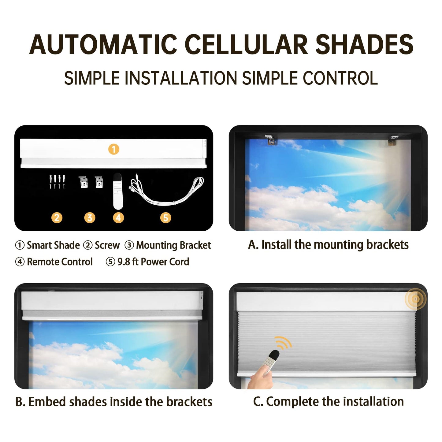 Motorized Cellular Shades（Light-filtering）